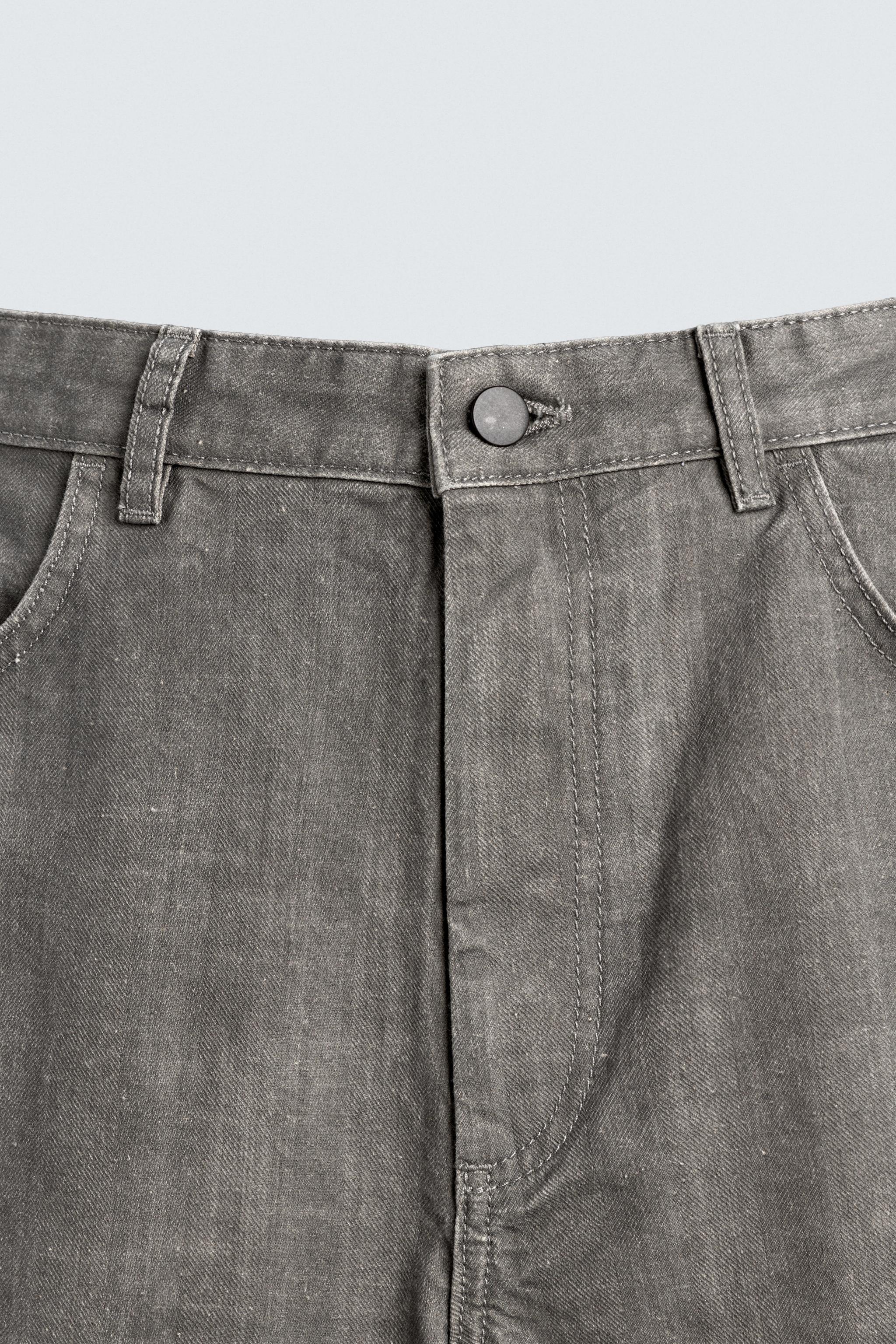 PANTALON STRAIGHT FIT À CHEVRONS